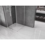 MEXEN/S - Velar L sprchovací kút, posuvné dvere 90 x 90, transparent, chróm 871-090-090-03-01