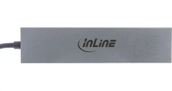 InLine USB-C húb sivá / USB hub / 4X USB-C / USB 3.2 / hliníkové telo (35392B)