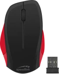LEDGY Mouse - Wireless čierno-červená / bezdrôtová myš / optická / 1200 DPI / 3 tlačidlá / 2.4GHz (SL-630015-BKRD)
