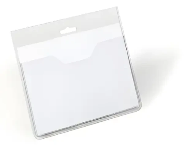 Durable Puzdro na menovku otvorené transparentné / 6x9 cm / PVC / S krokodílom / 20 ks (813619)