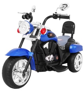 Mamido Detská elektrická motorka Chopper modrá