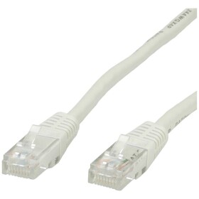 Value 21.99.0515 RJ45 sieťové káble, prepojovacie káble CAT 5e U/UTP 15.00 m sivá netienený 1 ks; 21.99.0515
