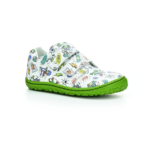 Lurchi Noah Leather White/Green barefoot topánky 24 EUR