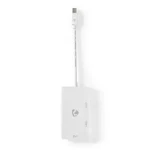 Nedis Adaptér Mini DisplayPort (M) - DVI-D 24+1 (F) - VGA (F) - HDMI (F) biela / poniklované (CCGB37466WT02)