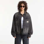 Bunda Carhartt WIP Helston Jacket UNISEX Black Destroy Wash, Splatter XS