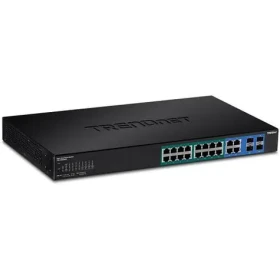 Trendnet 20-portový Web SMART PoE+ switch so 4X SFP / Switch / 16x Gigabit PoE+ / 370 W / L2/L3 managed / rack 1U (TPE-1620WSF)