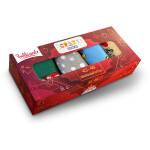 Darčeková krabica zábavných bláznivých ponožiek 4 páry CRAZY SOCKS BOX - BELLINDA - červená 39 - 42