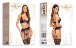 Dámsky erotický set Rose set black - BEAUTY NIGHT FASHION černá L/XL