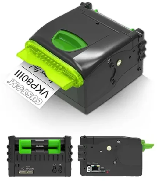 Custom VKP80III (LAN) / kiosková termotlačiareň / 58-80mm / 203dpi / USB / LAN / konektory z boku (915DX010100J00)