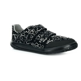 Jonap Nella čierna srdce celoročné nízke barefoot topánky 32 EUR