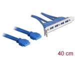 DeLock Slot bracket USB 3.0 pin header 19 pin 2 x interný - 4 x USB 3.0-A (F) 40cm modrá / externá (82974)