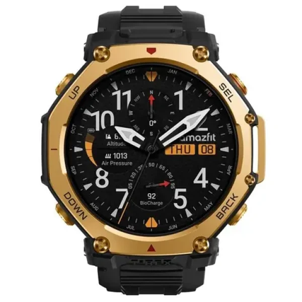 Amazfit T-Rex 3 Pre 48mm zlato-čierna / Chytré hodinky / 1.5" AMOLED / 10 ATM / BT 5.2 / NFC / GPS (6972596109358)