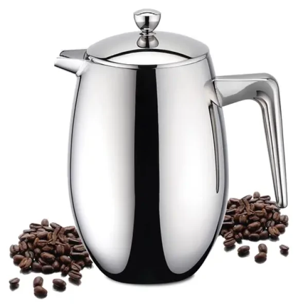 Weis French press dvojstenný nerez / French press / výdrž tepla 4 h / 650 ml (18908)