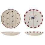 Bloomingville Keramický dezertný tanier Merry-go-round Koníky