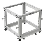 Lanberg Open Rack 9U šedý / Otvorený rack / 19" / 600×600-1100 mm / nastaviteľná hĺbka / nosnosť 600 kg (OR01-6109-S)