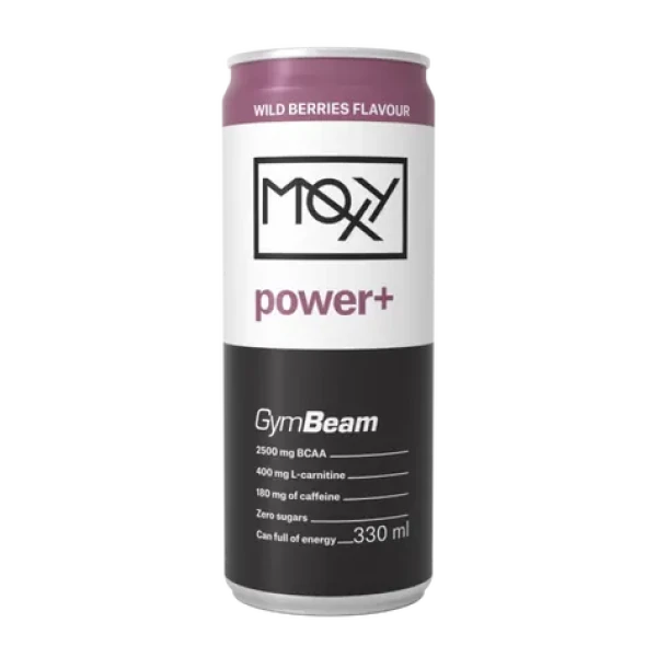 MOXY power+ Energetický nápoj 330 ml - GymBeam (lesné ovocie, 330 ml) (33457-8-wild-berries-330ml)