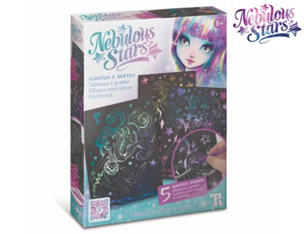 Súprava škrabiek Nebulous Stars 5 tanierov, Nebulous Stars, W051670