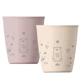 NIP NATURE line kalíšok 2ks ružová / od 12 mesiacov (NIP38840-51)