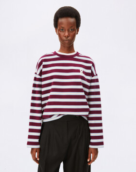 Armedangels Iconic Å Frankaa Bold Sweatshirt 3756 undyed-velvet red-soft blue L