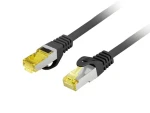Patchcord kat.6A 1m čierna / Patch kábel / S/FTP / LSZH / CU / Fluke Passed (PCF6A-10CU-0100-BK)