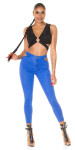 Sexy Highwaist Jeans with cut-out denimblue L