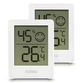 HAMA Baros biela / Teplomer a vlhkomer / sada 2 ks / digitálne / vnútorné (00222233)