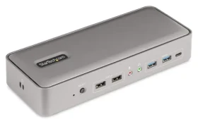 StarTech Dual-Laptop USB-C KVM / Dokovacia stanica / KVM 2 hostiteľa / 2× 4K 60Hz DisplayPort / GbE / 5× USB / PD 90W+45W (129UE-USBC-KVM-DOCK)