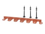 Neviditeľný plastový obrubník – Palis Garden, terracotta 3 m (balenie 5 ks o dĺžke 0,6 m) + 12 klincov