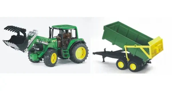 Bruder Traktor John Deere 6920 s lyžicou a valníkom