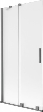 MEXEN/S - Velar dvojkrídlová posuvná vaňová zástena 95 x 150, dekor, grafit metal 896-095-000-31-95