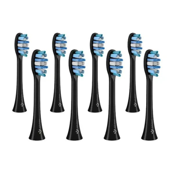 TrueLife SonicBrush Clean-series heads Whiten black 8 pack / náhradná hlavica 8 ks (TLATAC70UVNBACHWHB8)