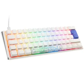 Ducky One 3 Classic Mini Cherry MX-Clear biela / herná klávesnica / podsvietená / mechanická / drôtová USB-C / DE (DKON2161ST-WDEPDPWWWSC1)