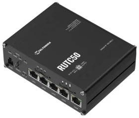 Teltonika RUTC50 / Router industriálny / 5G / 4G (LTE) / 3G / Wi-Fi 6 / 802.11ax / 4× RJ-45 LAN / 1× RJ-45 WAN / eSim (RUTC50210000)