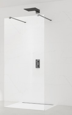 Sprchová zástena Walk-in 90 cm SAT vo farbe profilu Gun metal SATBWI90ZAVGM SATBWI90ZAVGM