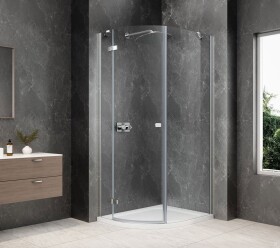 POLYSAN - GLOBE CHROME štvrťkruhová sprchová zástena 800x1000, číre sklo, ľavá GB2810LC