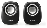 Nedis PC reproduktor 2.0 / Reproduktor / 12 W / USB napájanie / 3.5 mm jack (CSPR10020BK)