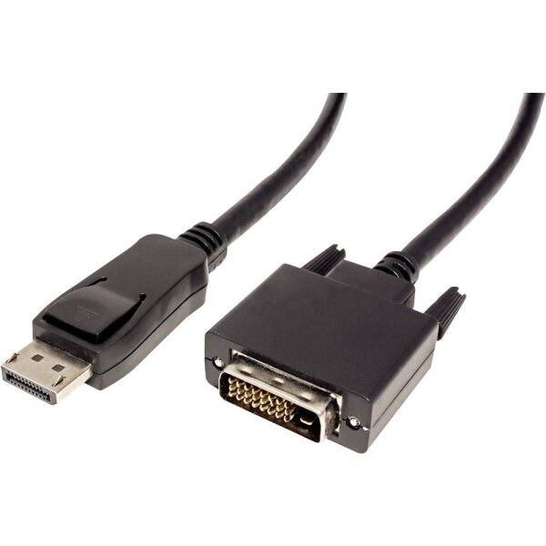 Value DisplayPort prepojovací kábel Konektor DisplayPort, DVI-D 24+1pol. Zástrčka 1.50 m čierna 11.99.5619 tienený Kábel DisplayPort; 11.99.5619