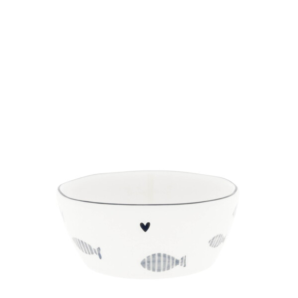Bastion Collections Keramická miska White / Patterns Ryby