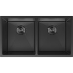 MEXEN - Binox oceľový drez 2-bowl 800 x 450 mm, čierna 6421802000-70