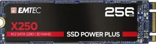 EMTEC Power Plus X250 256GB / M.2 / SATA III / 3D TLC / R: 520MBps / W: 500MBps / MTBF 2mh / 3y (ECSSD256GX250)