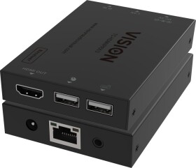 Vision VISION HDMI-uber-IP-Sender - 30 JAHRE GARANTIE - nur Sender - Empfanger muss separat erworben werden - Sendet HDMI 1:1 oder 1:n - Ubertragt USB 1.1 - Plug-and-Play - IR-Durchleitung - Maximale Auflosung HD 1920 x 1200 bei 60 Hz - HDCP-kompatib...