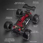 Mamido Mamido Auto na diaľkové ovládanie 60 km/h RC Monster Truck 1:16 4WD Brushless 2.4GHz modré
