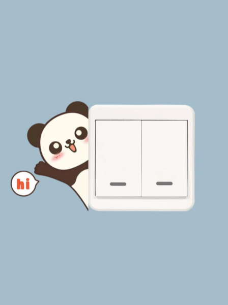 Veselá Stena Samolepka na vypínač Panda