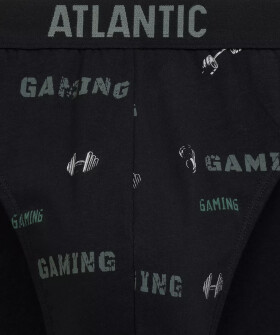 Nohavičky Atlantic 3MP-206/25 A'3 S-2XL černá-černá-khaki L