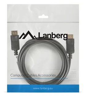 Lanberg CA-DPDP-10CC-0030-BK čierna / Kábel DisplayPort / 3 m / 4K / DP 1.2 (CA-DPDP-10CC-0030-BK)