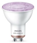 Philips SMART PAR16 GU10 4.7W biela / múdra LED žiarovka / RGBW / 345 lm / 2200 - 6500 k / stmievateľná (929002448421)