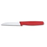 VICTORINOX Nôž na zeleninu 8 cm vlnkované ostrie červená (5.0431)
