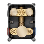 REA - Podomietková sprchová sada LUNGO - zlato + termostat + BOX REA-P8550