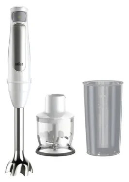 Braun MQ7020 biela / Tyčový mixér / 1000 W / nerezová noha / sekáčik 350 ml (0X22111531)