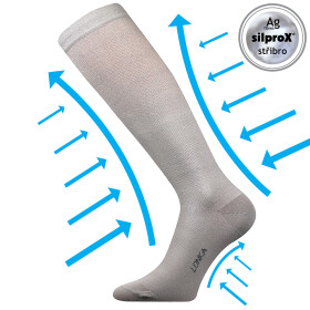 Kompresné ponožky LONKA Kooperan light grey pár